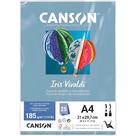 Pct papel iris vivaldi 25fls a4 185gr canson escolha a cor