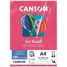 Pct papel iris vivaldi 25fls a4 185gr canson escolha a cor