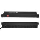 PDU Power Strip VEVOR 8 Outlet 1U para montagem em rack com proteção contra sobretensão.