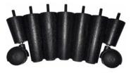 Pé Cama Box 12cm Preto 7 pcs 5 fixo + 2 Com Rodinhas Pé Cama Box 12cm Preto 7 pcs 5 fixo + 2 Com Rodinhas