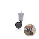 Pé Cama Box Com Rodizio Altura 13 Cm Cor Cinza