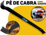 Pé De Cabra Chato 60cm 24 Pol Profissional Aço Resistente P/ Obra Marcenaria Carpintaria Bramix