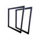 Pé De Mesa Estilo Industrial Metalon 75x50 Kit 2pçs Preto Preto Pé De Mesa Estilo Industrial Metalon 75x50 Kit 2pçs Preto Preto