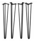 Pé De Mesa Preto 7mm Hairpin Legs 52 Un 75cm