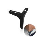 Pé Fixo de Canto Em Preto Fosco de 150 Mm de Aço Para Sofá Móveis - Máxima