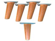 Pé Palito 10cm C/ Base Metal Angelim - Kit 5pcs