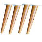Pé Palito 30cm C/ Base Metal Angelim - Kit 4pcs