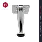 Pé para ármario gabinete móveis p&j 100mm metal cromado cônico com 1 peça - código 449415