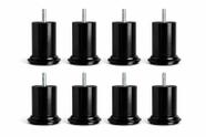 Pé Para Cama Box e Sofá 8cm de Altura Resistente Preto Kit 6 unidades