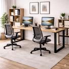 Pé para Mesa Industrial Metalon Preto Kit com 2 Estruturas 50x30 Suporte para Mesa Escritório Bancada