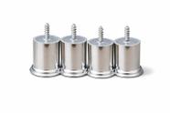 Pé Para Sofá e Poltrona e Moveis de Madeira 6cm de altura Metalizado Kit 6 Unidades Pé Para Sofá e Poltrona e Moveis de Madeira 6cm de altura Metalizado Kit 6 Unidades