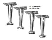 Pé Regulável Para Móveis Caad 12cm Cromado 02 Pçs+parafusos Pé Regulável Para Móveis Caad 12cm Cromado 02 Pçs+parafusos