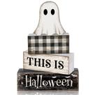 Peça central de mesa Lineshading Ghost com decoração de Halloween, 4 peças Peça central de mesa Lineshading Ghost com decoração de Halloween, 4 peças