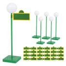 Peça central de poste de luz de sinalização de rua de madeira de 20 cm com adesivos Peça central de poste de luz de sinalização de rua de madeira de 20 cm com adesivos
