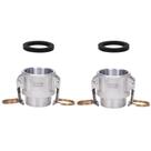 Peça de alumínio Camlock Fitting DERPIPE B 2 fêmea x 2 macho NPT
