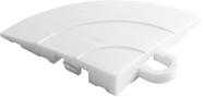 Peça de canto para piso modular de garagem Speedway branca, kit com 4