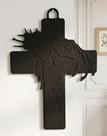 peça de decoração parede crucifico jesus moderno altar