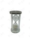 Peça Decorativa Ampulheta de Vidro com Areia Branca 12cm 14665-PL