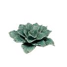Peça Decorativa Flor em Cerâmica Verde 13,5cm DL0182 BTC