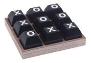 Peça Decorativa Jogo da Velha em Madeira Preto 15cm KU0062 BTC
