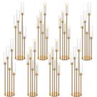 Peças centrais de candelabro MEISHAONV Gold, conjunto de 8 braços Peças centrais de candelabro MEISHAONV Gold, conjunto de 8 braços