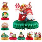 Peças centrais de Natal em forma de favo de mel Haolongfa, 9 peças de decoração de mesa
