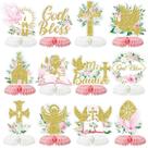 Peças centrais em forma de favo de mel para decoração de festa, batismo, 12 unidades rosa Peças centrais em forma de favo de mel para decoração de festa, batismo, 12 unidades rosa