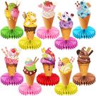 Peças centrais Ice Cream Honeycomb Faccito, 10 unidades para festa