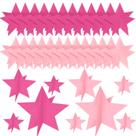 Peças centrais Star Sinload 45 peças 3D Star Decor rosa 20-8 20-5 20-3 cm