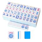 Peças de Mahjong GUSTARIA 166 un. Azul 3 x 2,3 x 1,3 cm