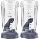 Peças de reposição, pacote com 2 copos de 950 ml com tampa giratória para NutriBullet