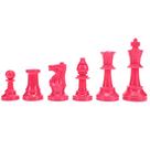 Peças de xadrez WE Games Color Bright Plastic Staunton Pink
