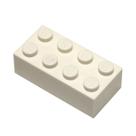 Peças e peças LEGO brancas 2x4 Brick x200