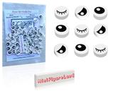 Peças LEGO, 50 peças, lote misto de azulejo branco 1X1 com olhos