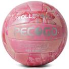PECOGO Volleyball tamanho 5, couro PU macio rosa, 21 cm