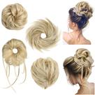 Pedaços de cabelo HOOJIH Messy Bun para mulheres 4 peças - cinza claro Pedaços de cabelo HOOJIH Messy Bun para mulheres 4 peças - cinza claro