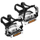 Pedais de bicicleta VIEWALL Toe Gaiolas 9/16 com alças para andar de bicicleta