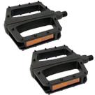 Pedal Alumínio Bicicleta Com Rosca Grossa Plataforma 9/16" Relevo Preto Esferar