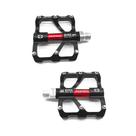 Pedal Alumínio Plataforma Inglesa Preto e Vermelho BMX ALNC-1070