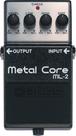 Pedal de guitarra BOSS ML-2 Metal Core Distortion com alto controle Pedal de guitarra BOSS ML-2 Metal Core Distortion com alto controle
