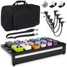 Pedal de guitarra GOGHOST 50x29x10cm com cabos e bolsa preta