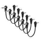 Pedal de guitarra preto Guitar Patch Cables Augioth, pacote com 6, 15 cm