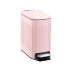 Pedal de passo em aço inoxidável TrashAid Pink 6L para lixeira com tampa
