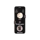 Pedal de Tremolo Mooer MTR1 Trelicopter Modulação Óptica True Bypass Controles Rate Depth Bias Som Vintage para Guitarra Case Metálico 9V DC