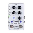 Pedal Loop Station Drum Machine Mooer Groove Loop X2 M721 Estéreo 140 Minutos Gravação 121 Grooves Tap Tempo Sincronia Automática 9V DC
