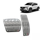 Pedaleira Fiat Fastback 2023 até 2025 - Câmbio automático prata Pedaleira Fiat Fastback 2023 até 2025 - Câmbio automático prata