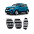 Pedaleira Manual Mobi 2017/2019 Em Aço Inox Preto Pedaleira Manual Mobi 2017/2019 Em Aço Inox Preto