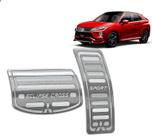 Pedaleira Mitsubishi Eclipse Cross 2019 até 2022 - Câmbio automático prata