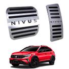 Pedaleiras Acelerador Freio Vw Nivus Automático Aço Inox