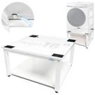 Pedestal de lavanderia EZ Laundry 27 em aço antivibração branco
